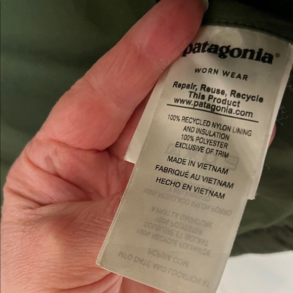 Patagonia Women's Radalie Olive Puffer Coat Women’s Size Small - Picture 6 of 7